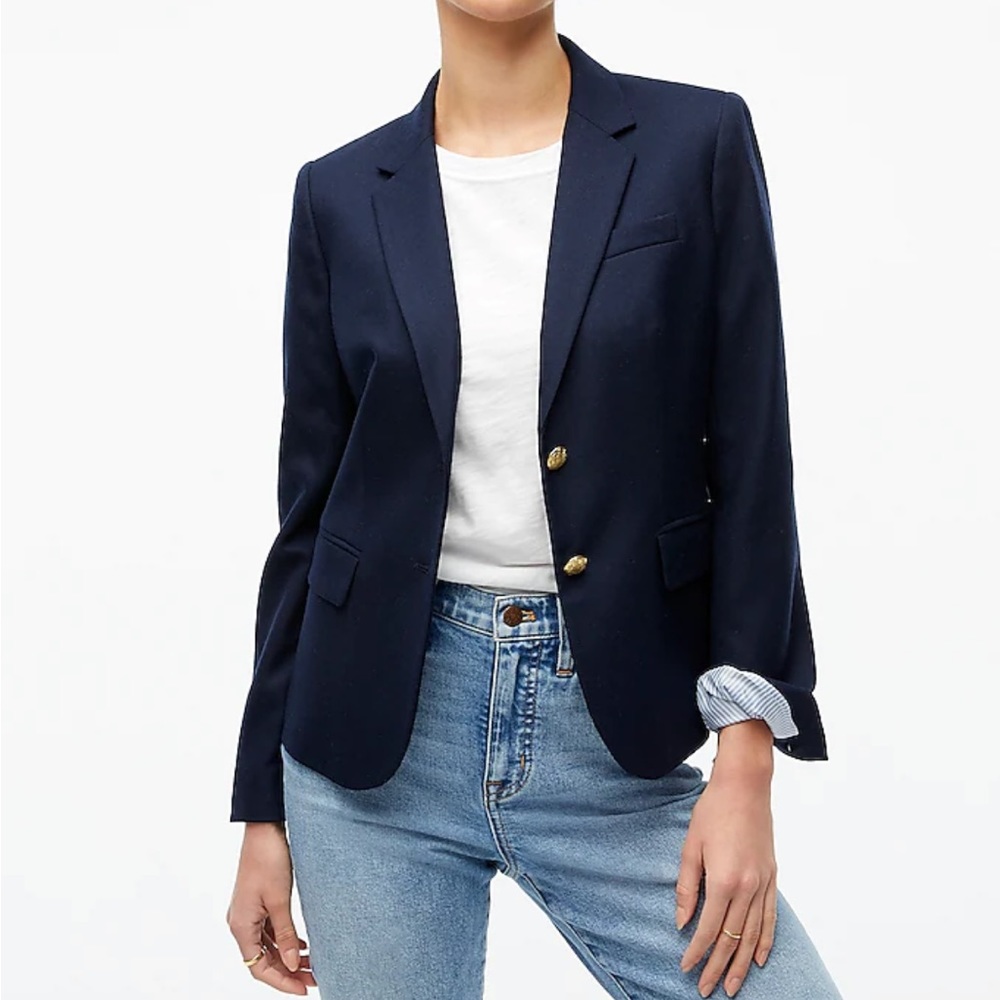 JCrew Navy Schoolboy Wool Blazer size 0